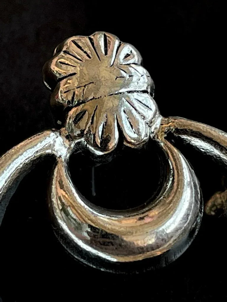 Oxidized Circular Earring