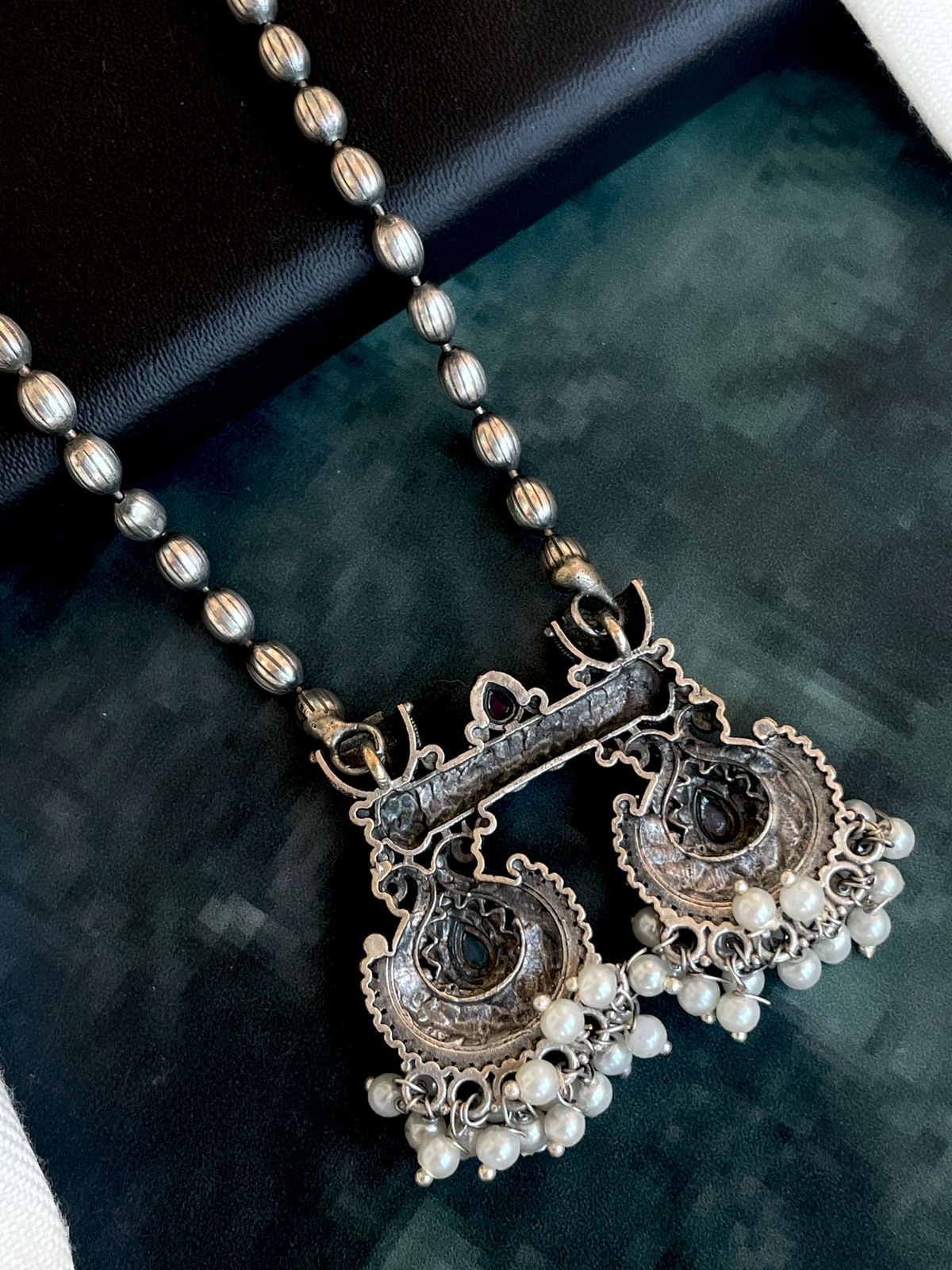 Black Polish Oxidized Antique Necklace