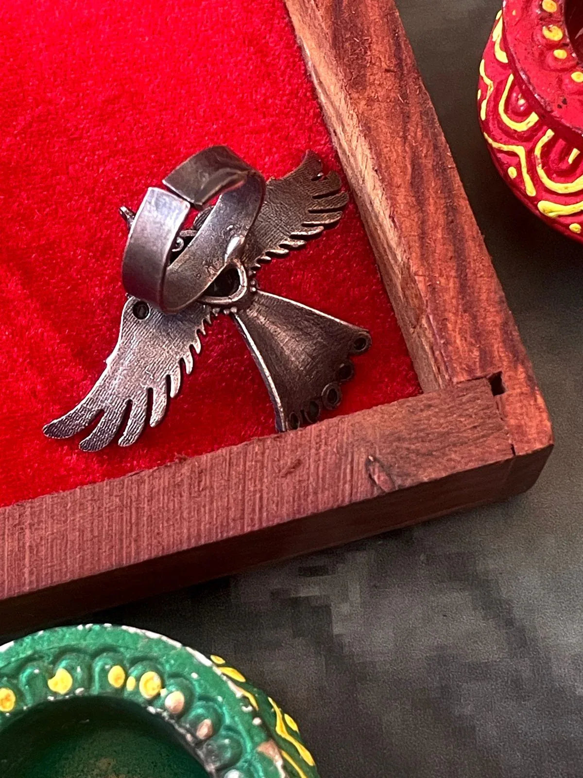 Oxidized Eagle Shape Ring