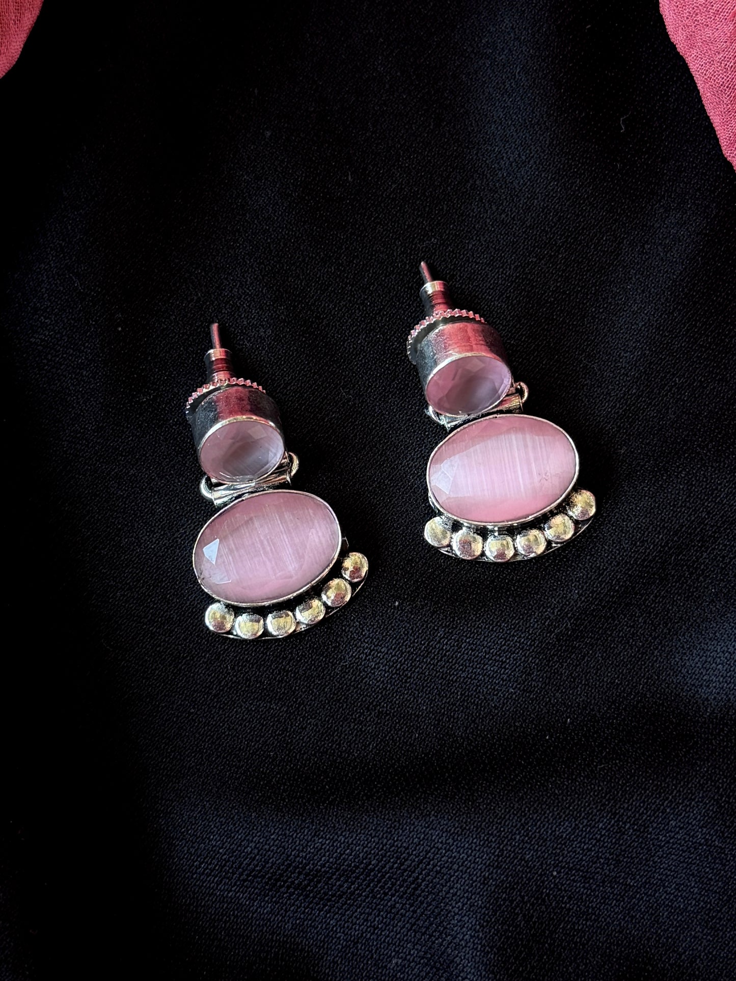 Monalisa Stone Silver Replica Earring