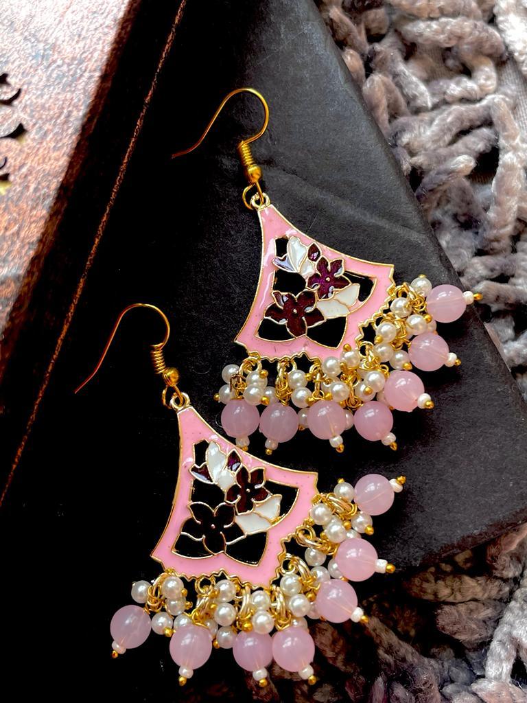 Meenakari Geometrical Earring