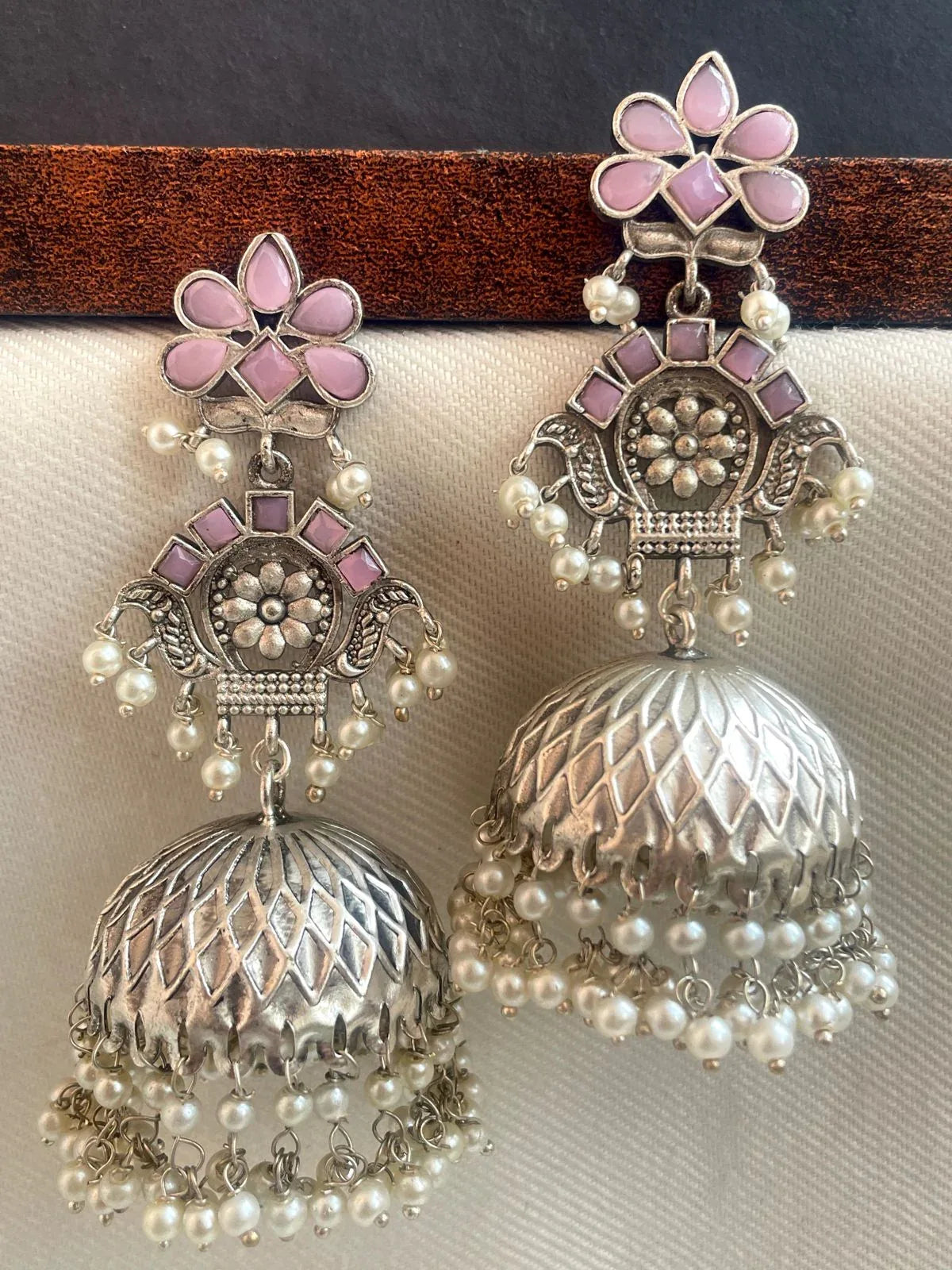 Silver Replica Heavy Traditional Party wear Earring