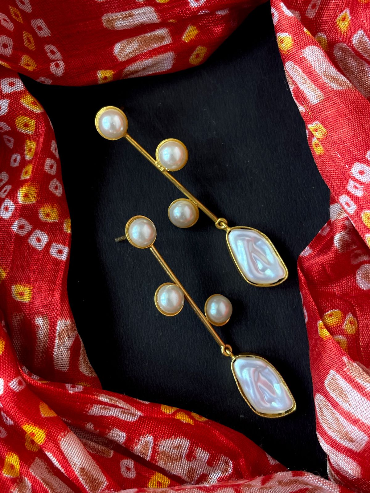 Sea Shell Golden Long Earring