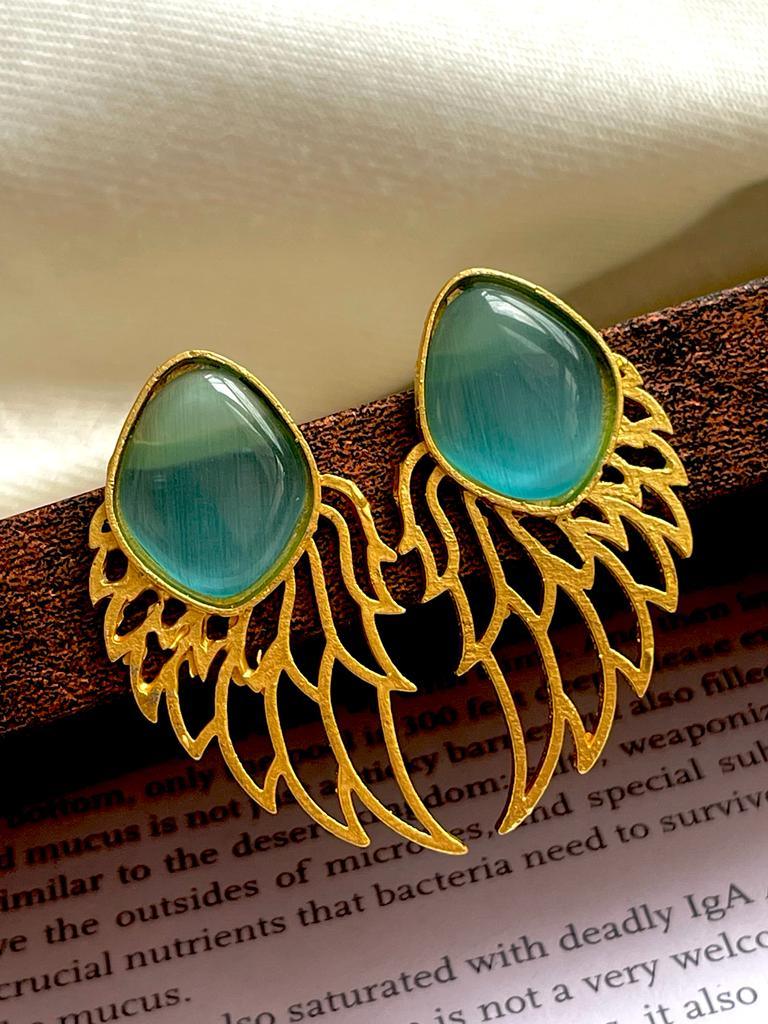 Monalisa Stone Brass Earring
