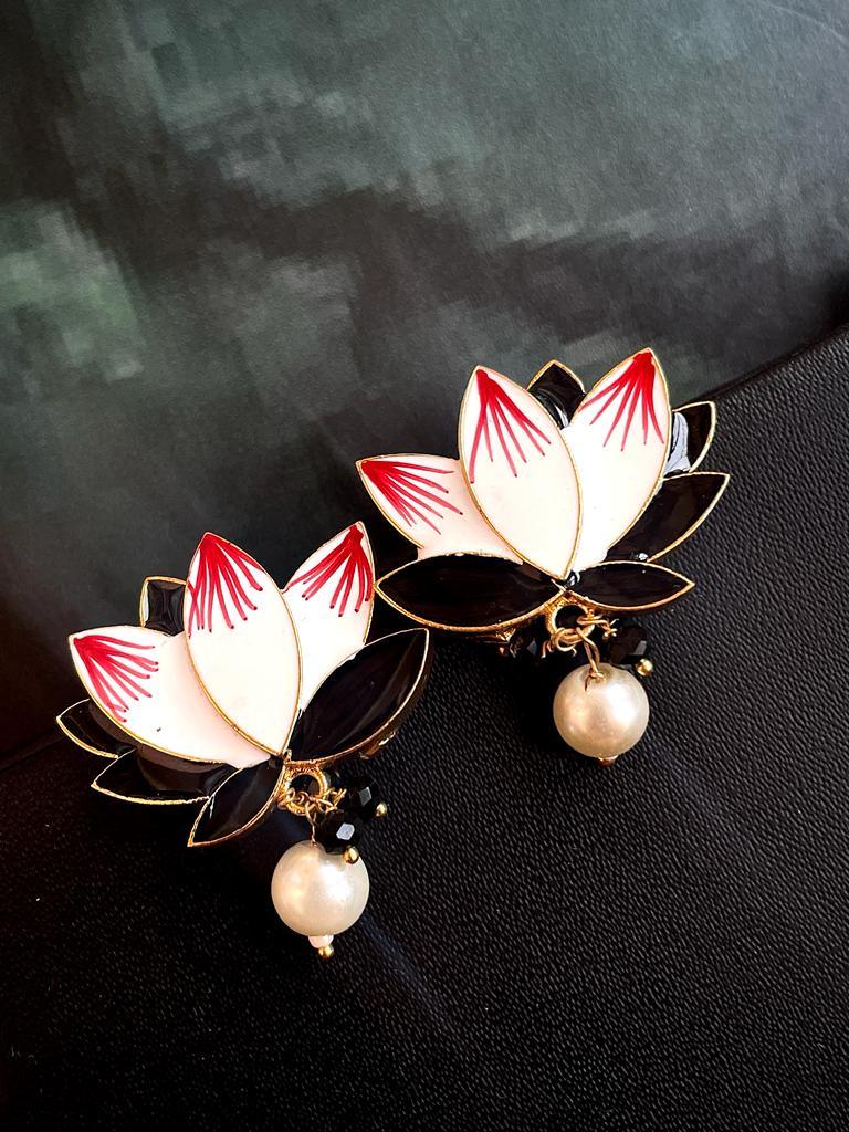 Meenakari Flower Stud Earring