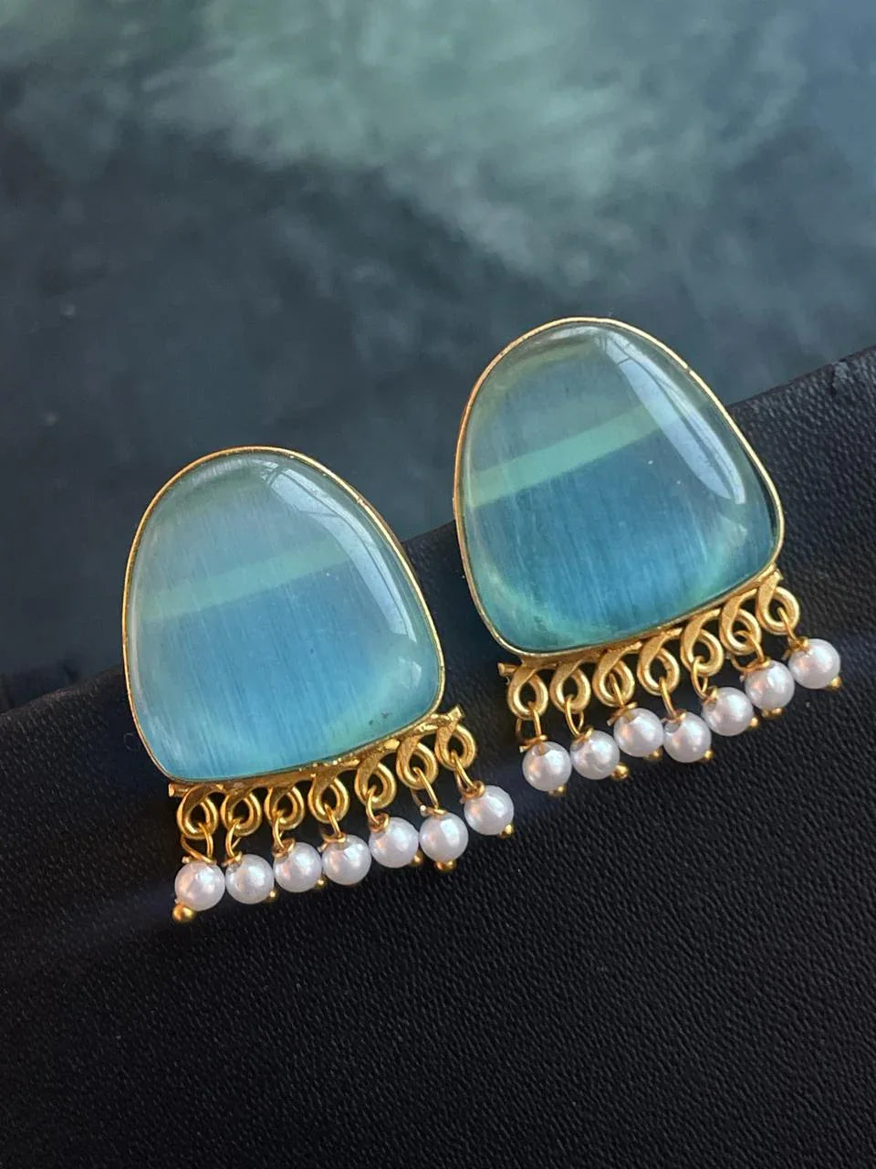 Monalisa Stone Beaded Trendy Stud Earring