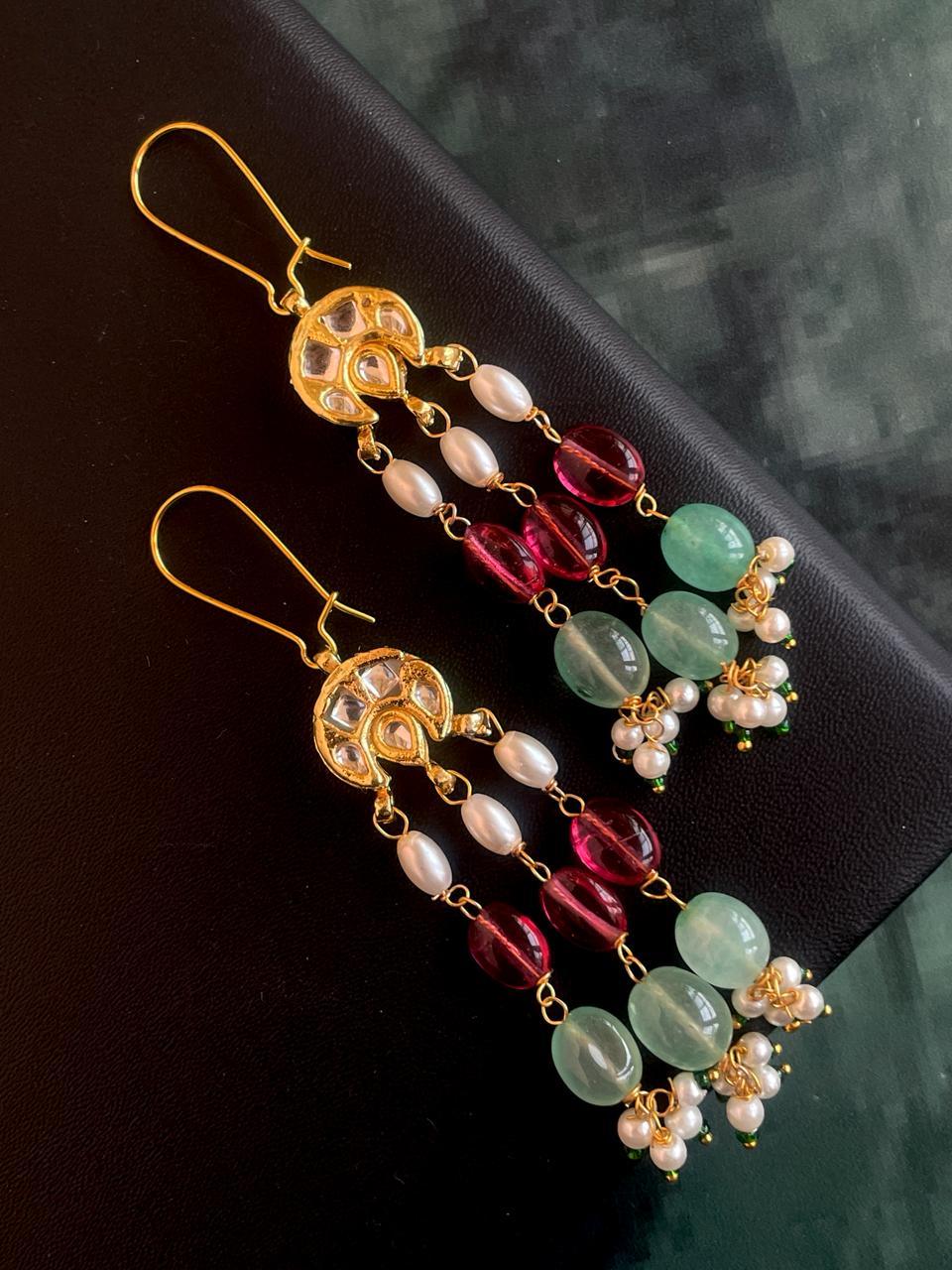 Semi Precious Stones Earring