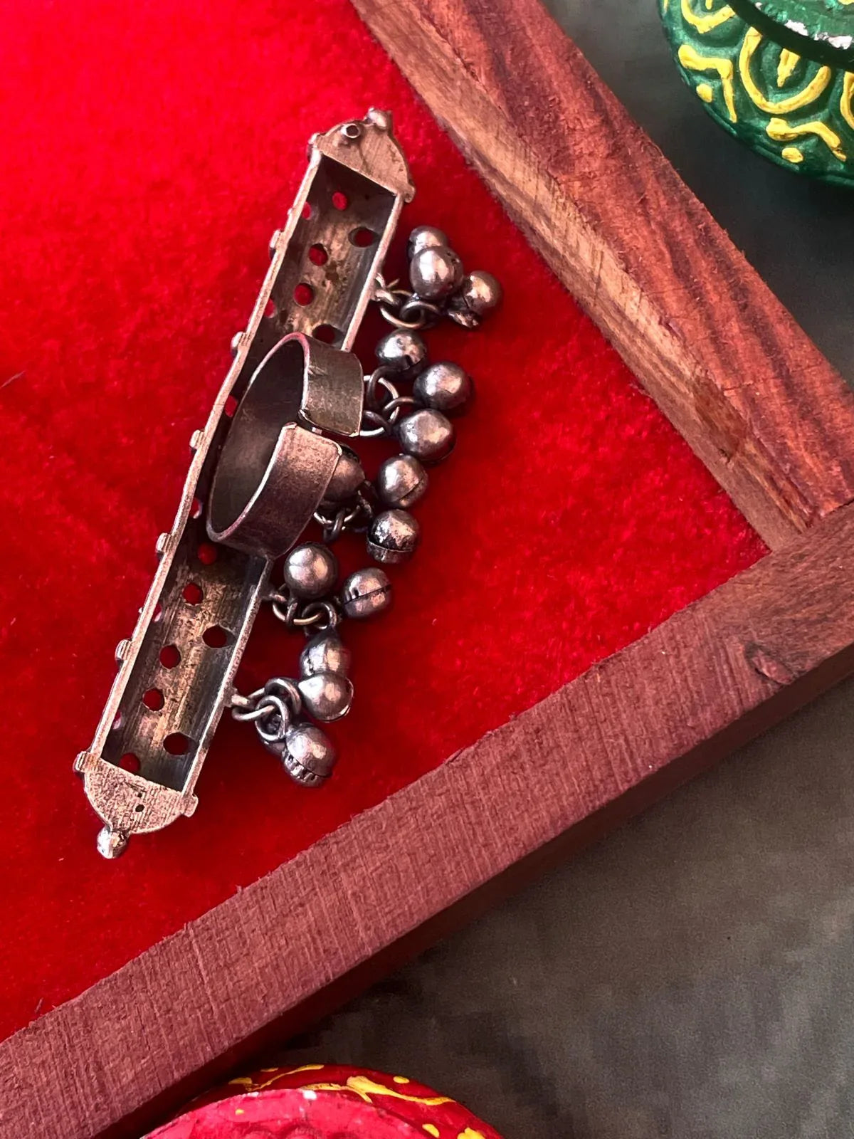 Oxidized long Ring with Ghunghroo