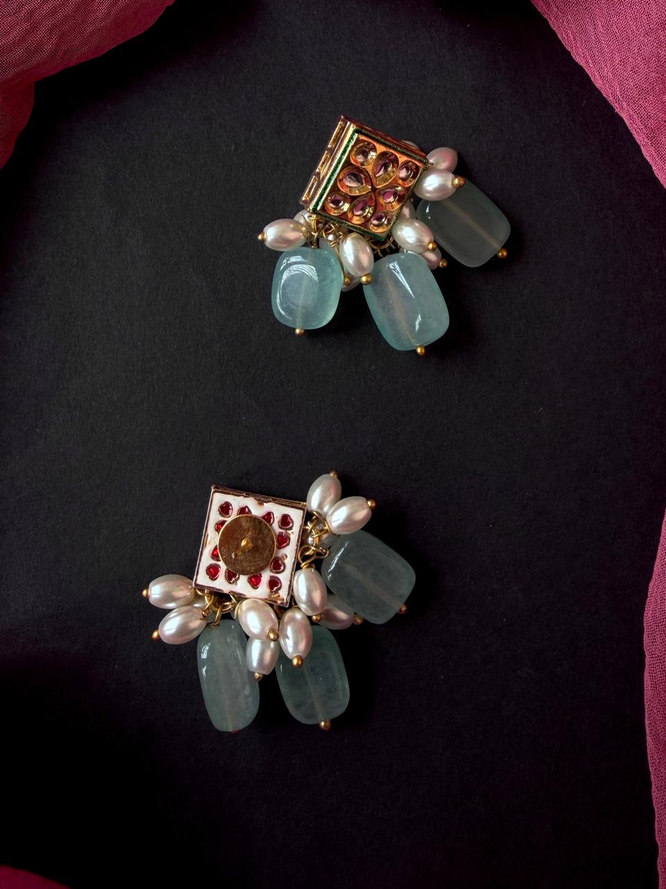 Kundan with Stone Beads Earring