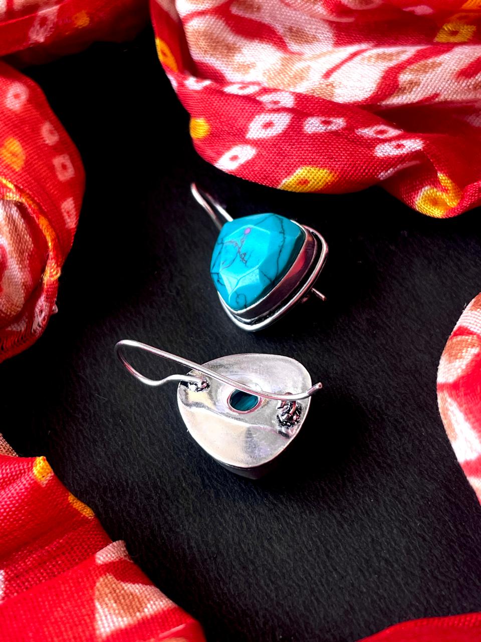 Monalisa Stone Silver Replica Earring