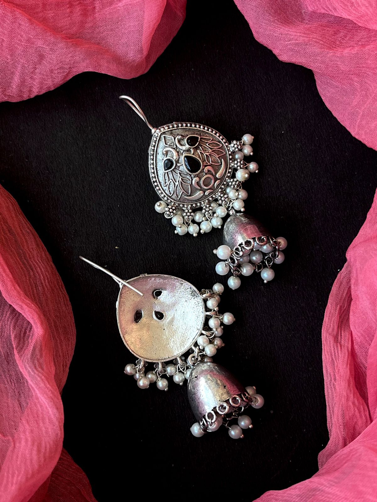 Oxidized top with Bell shape Jhumki Earring