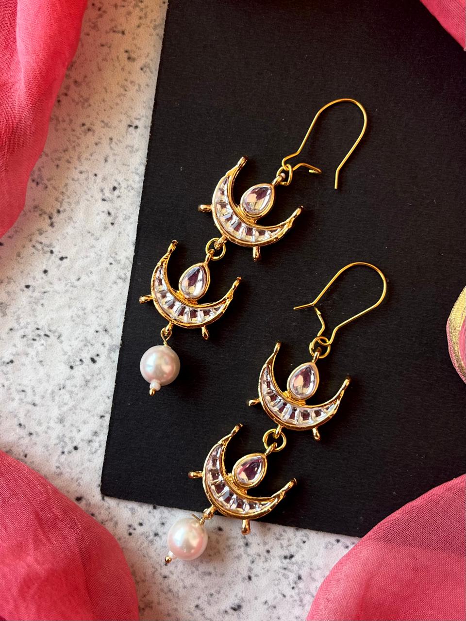 Kundan with Pearl Earring