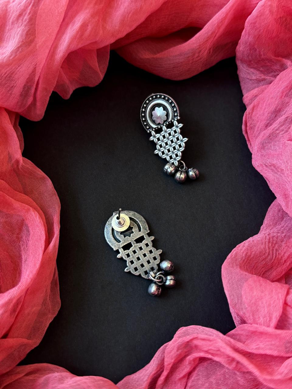 Oxidized Ghunghroo Ethnic Earring