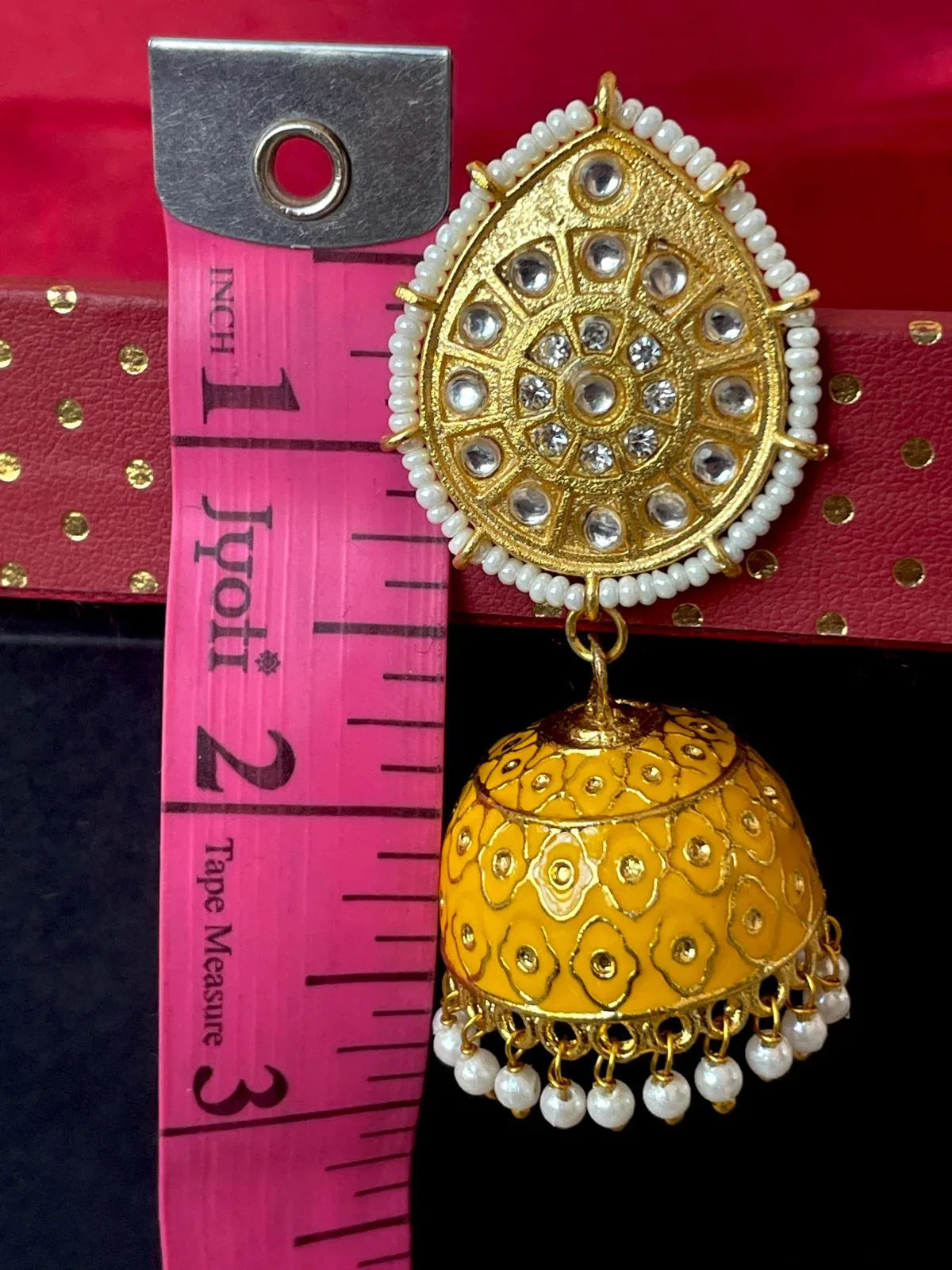 Meenakari Jhumka top Earring