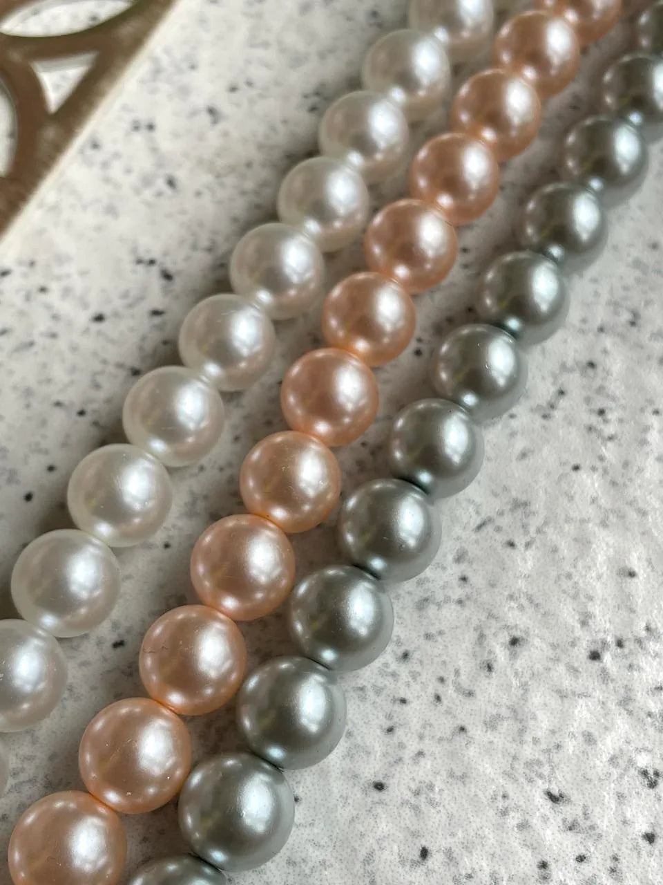 Shell Pearl Three Layer Choker with Earring set