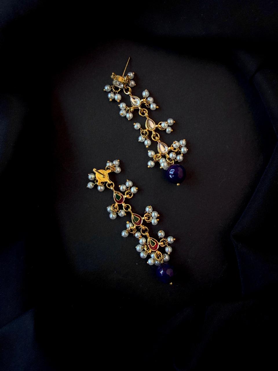 Kundan with Stone Beads Earring