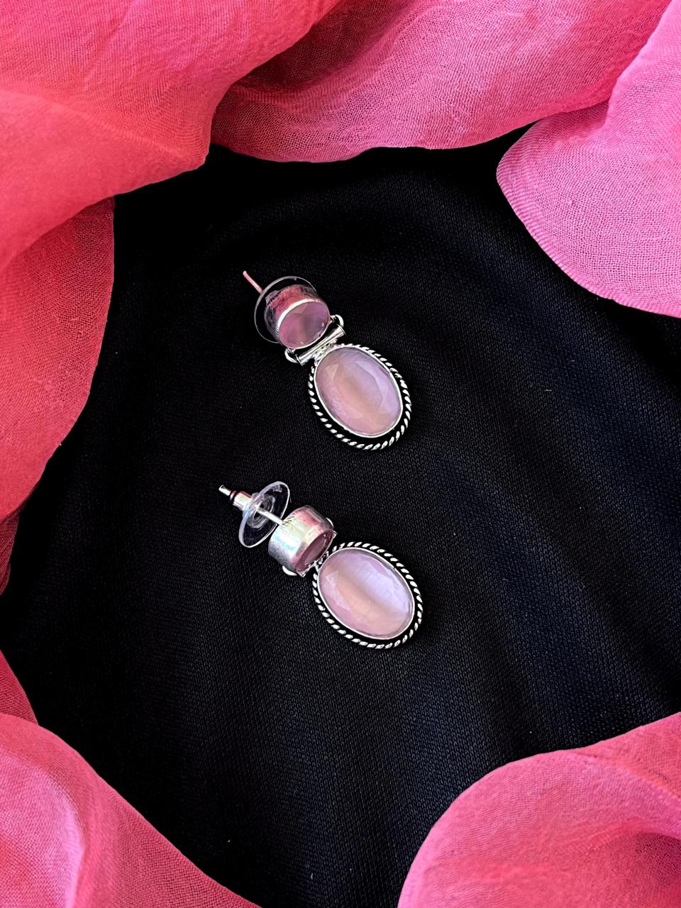 Monalisa Stone Silver Replica Earring