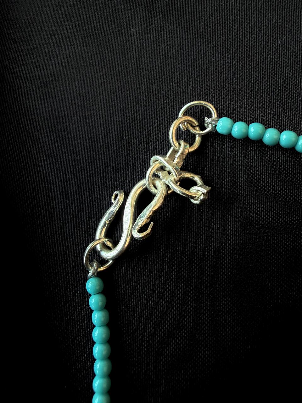 Silver Motif Beaded 92.5 Silver Anklet