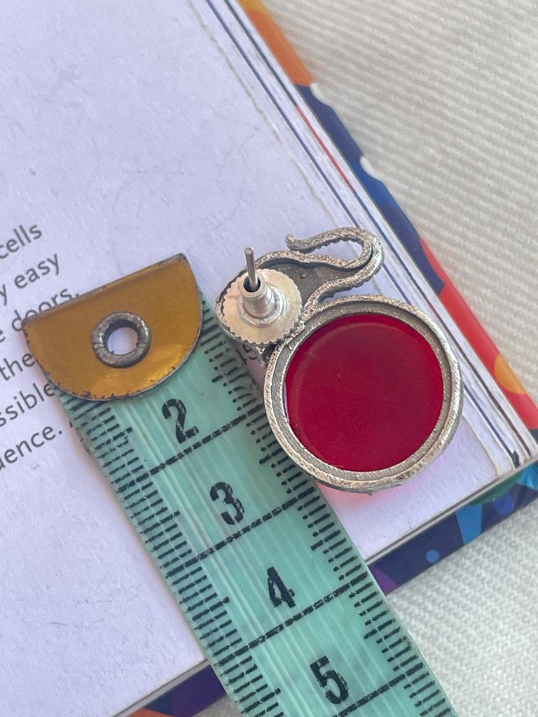 Big Monalisa Stone Elephant Shape Stud Earring