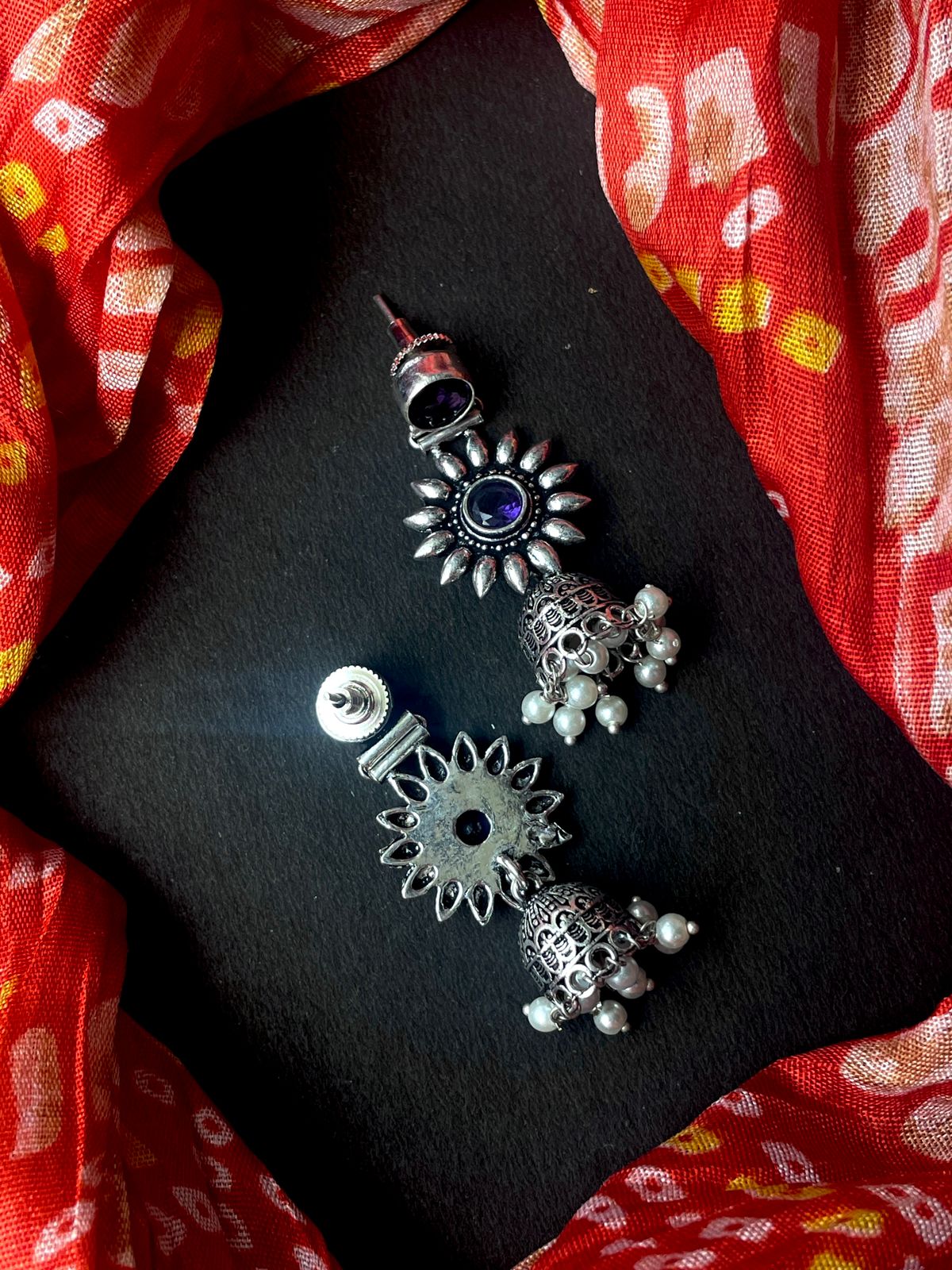 Monalisa Stone Silver Replica Earring