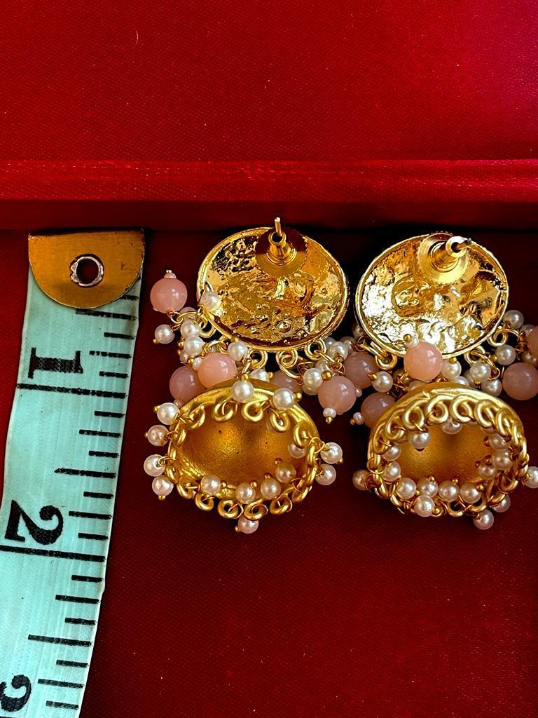 Meenakari Top with Golden Jhumki Earring