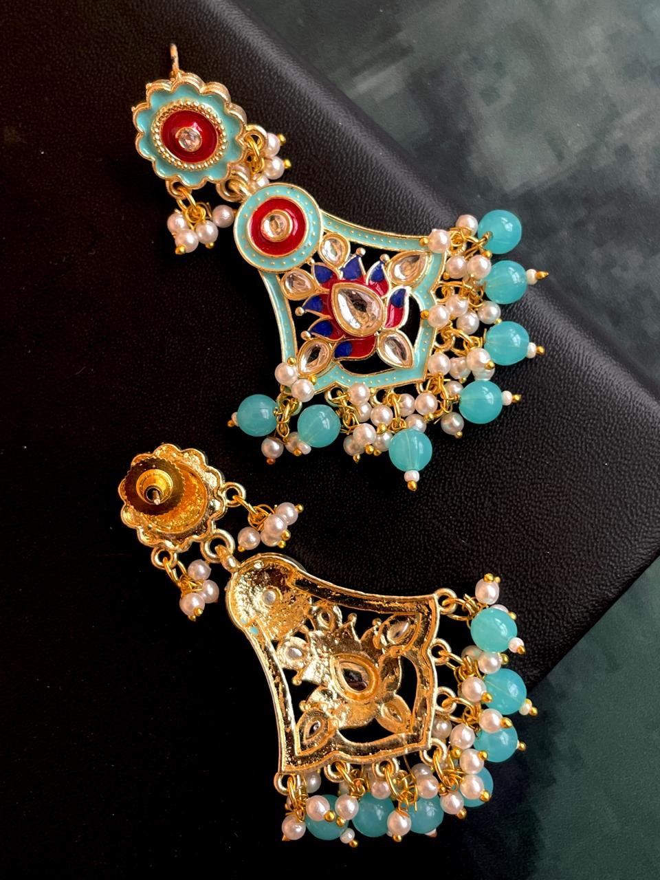 Meenakari Stone Beaded Earring