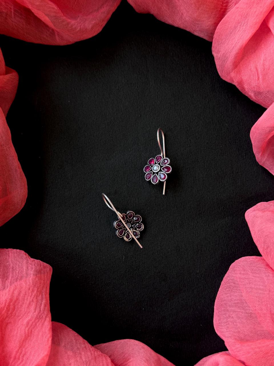 Monalisa Stone Oxidized Earring