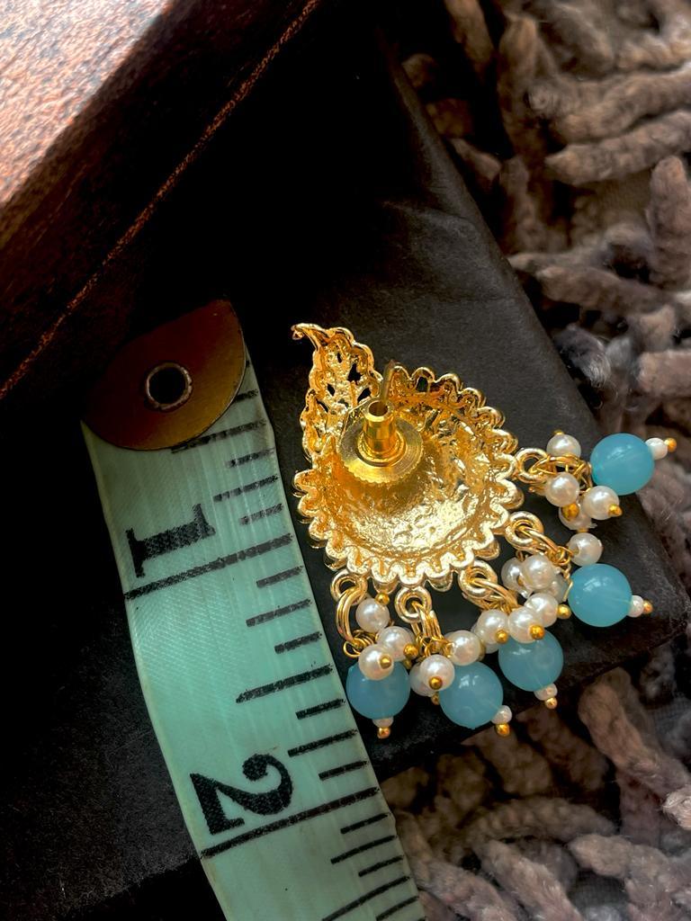 Meenakari Ethnic Peacock Print Stud Earring