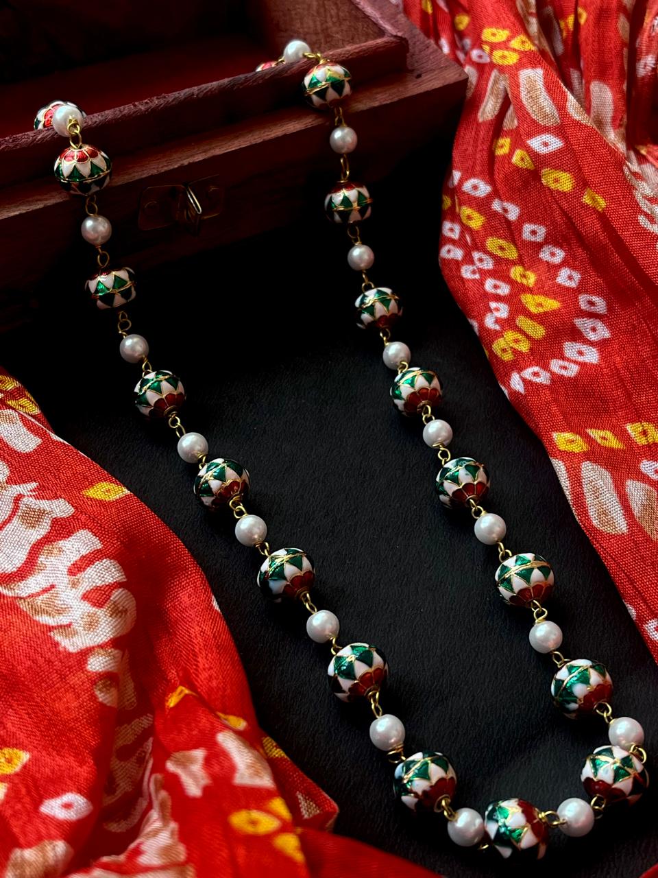 Meenakari Ball Necklace