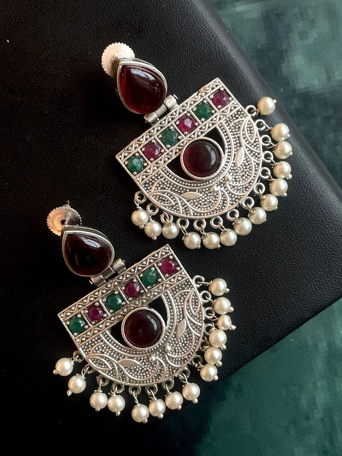 Monalisa Stone Silver Replica Earring