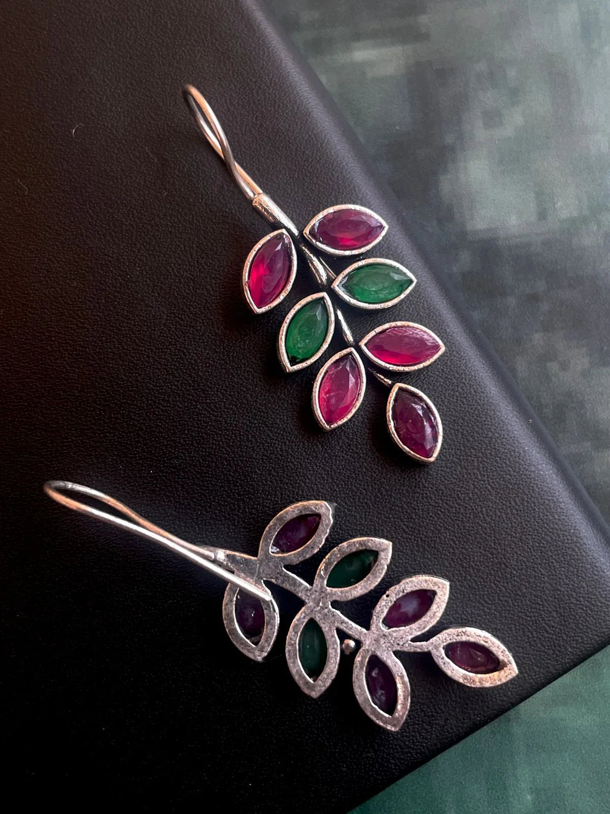 Leaf Shape Oxidized Trendy Earring