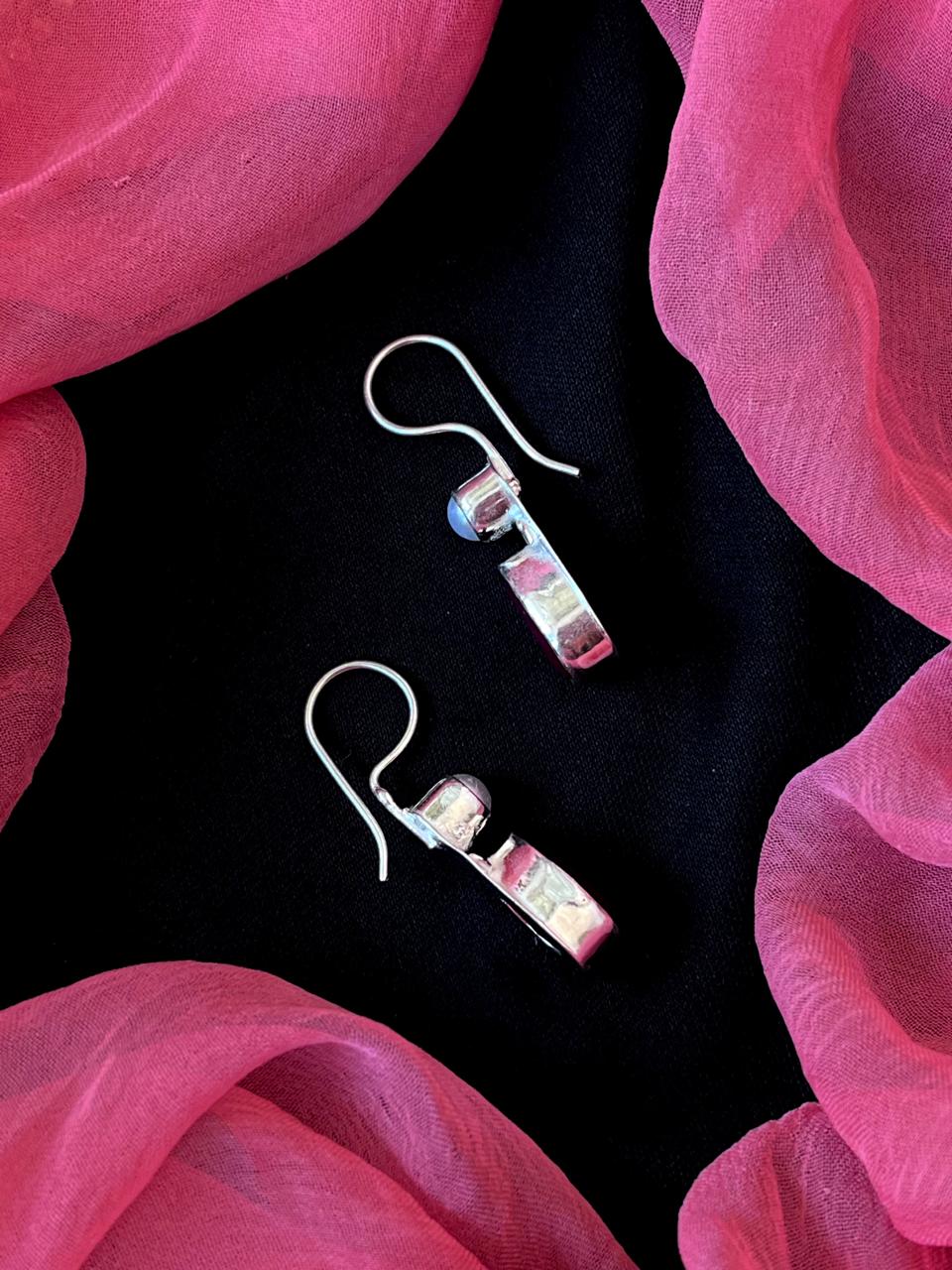 Monalisa Stone Silver Replica Earring