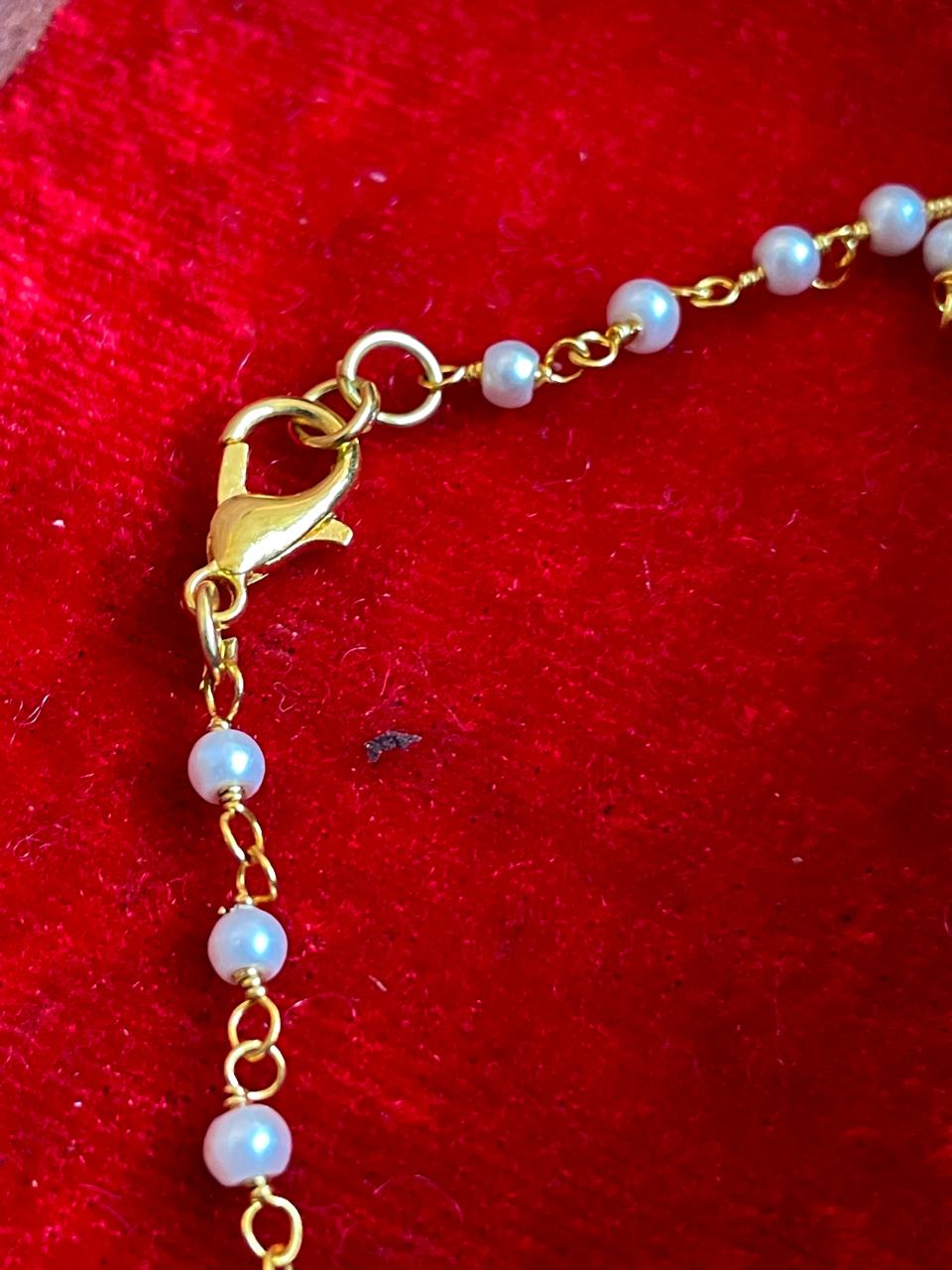 Kundan, Lakh, Meenakari Beads Pendant Chain Necklace