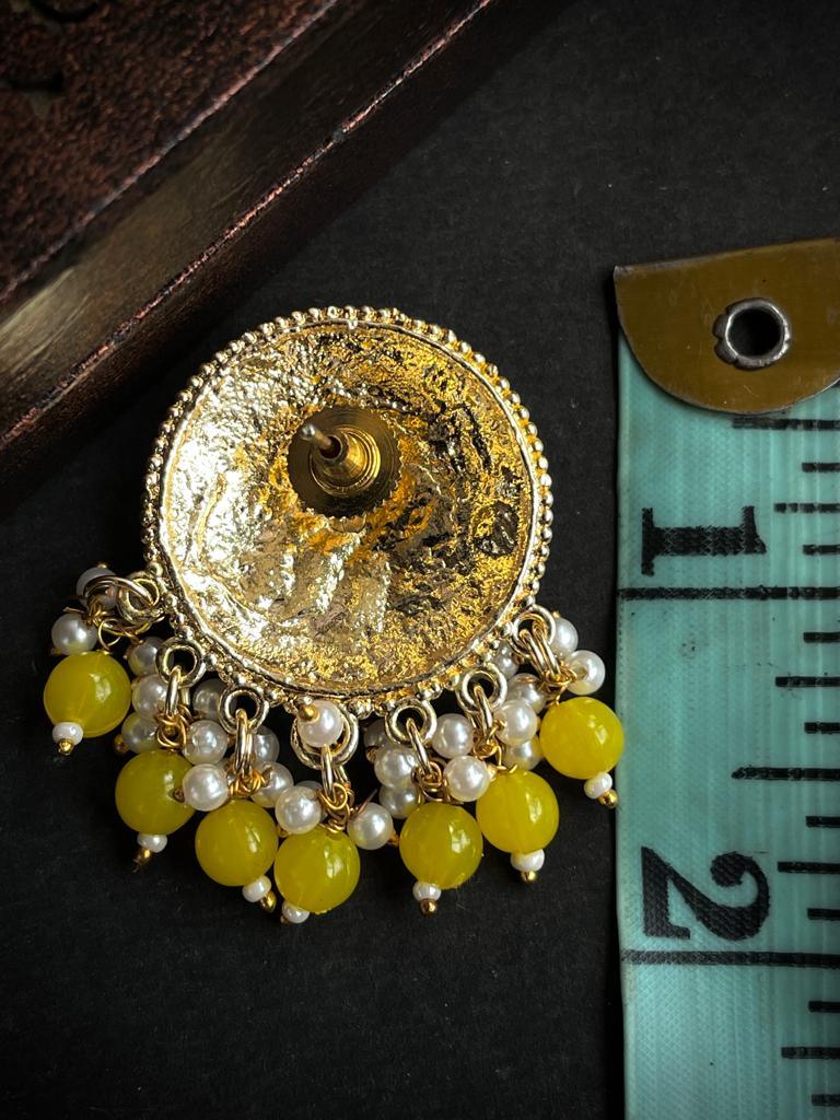 Meenakari Round Stud Earring