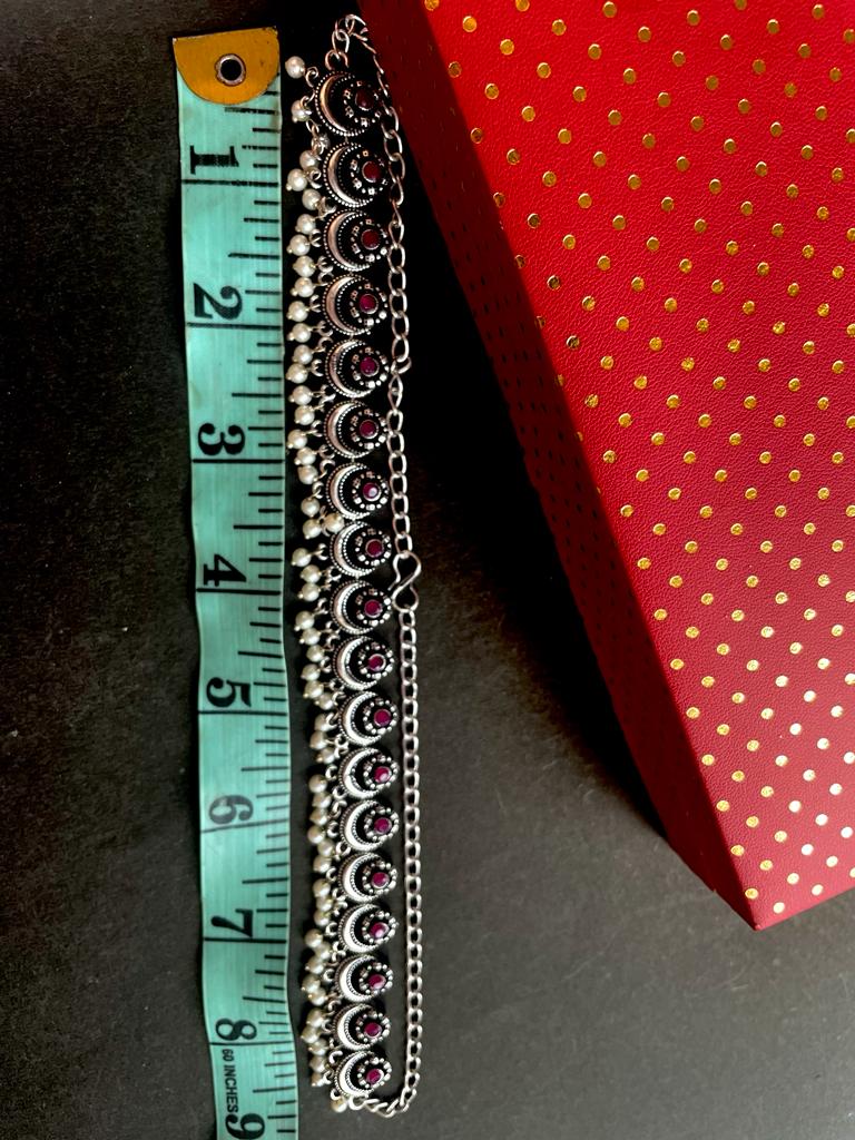 Oxidized Choker with Earring set