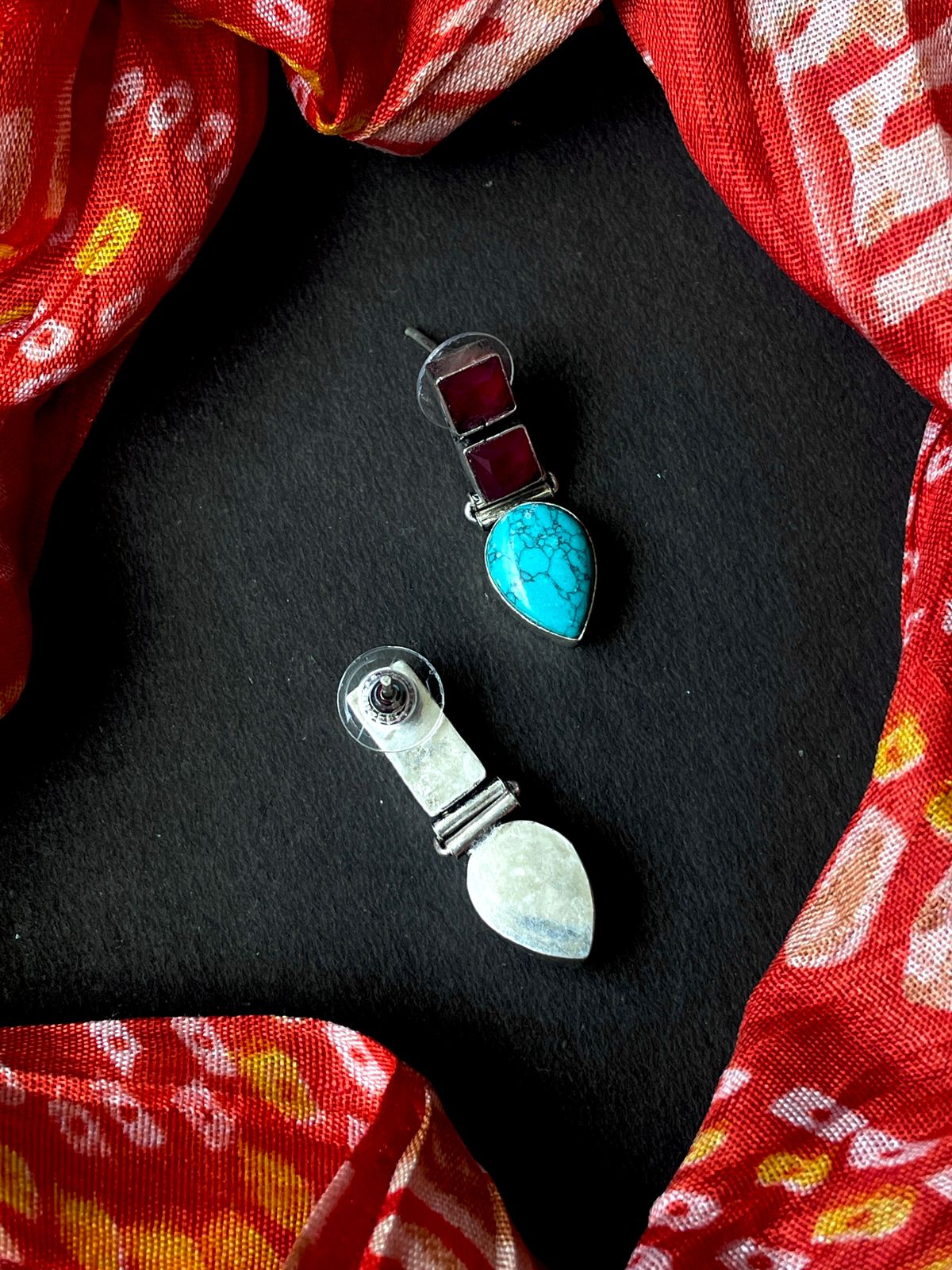 Monalisa Stone Silver Replica Earring