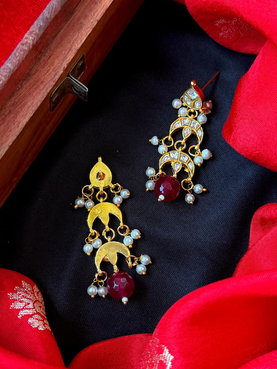 Pachi Kundan with Stone Beaded Earring