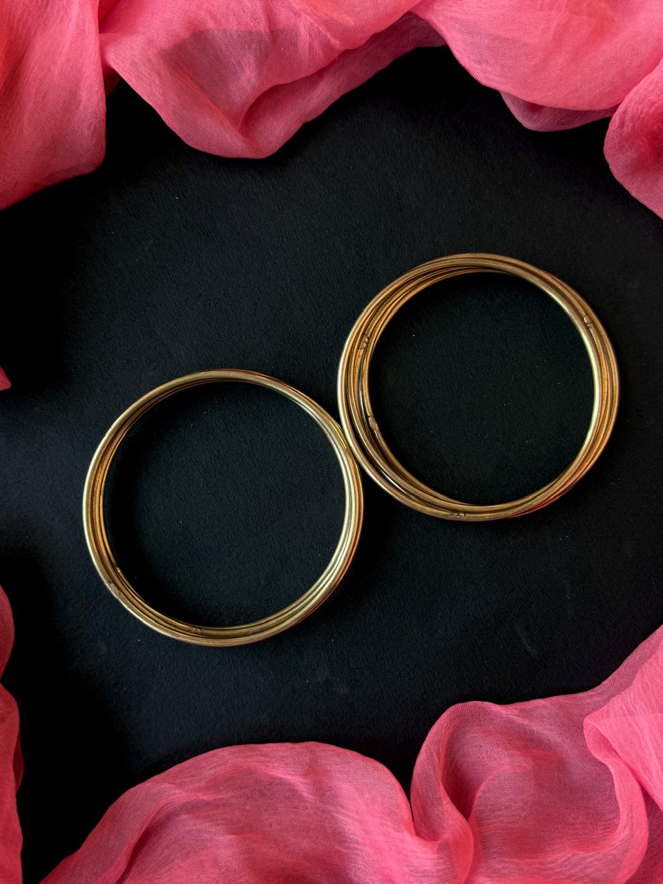 Plain Golden Bangles (Set of 20 bangles)
