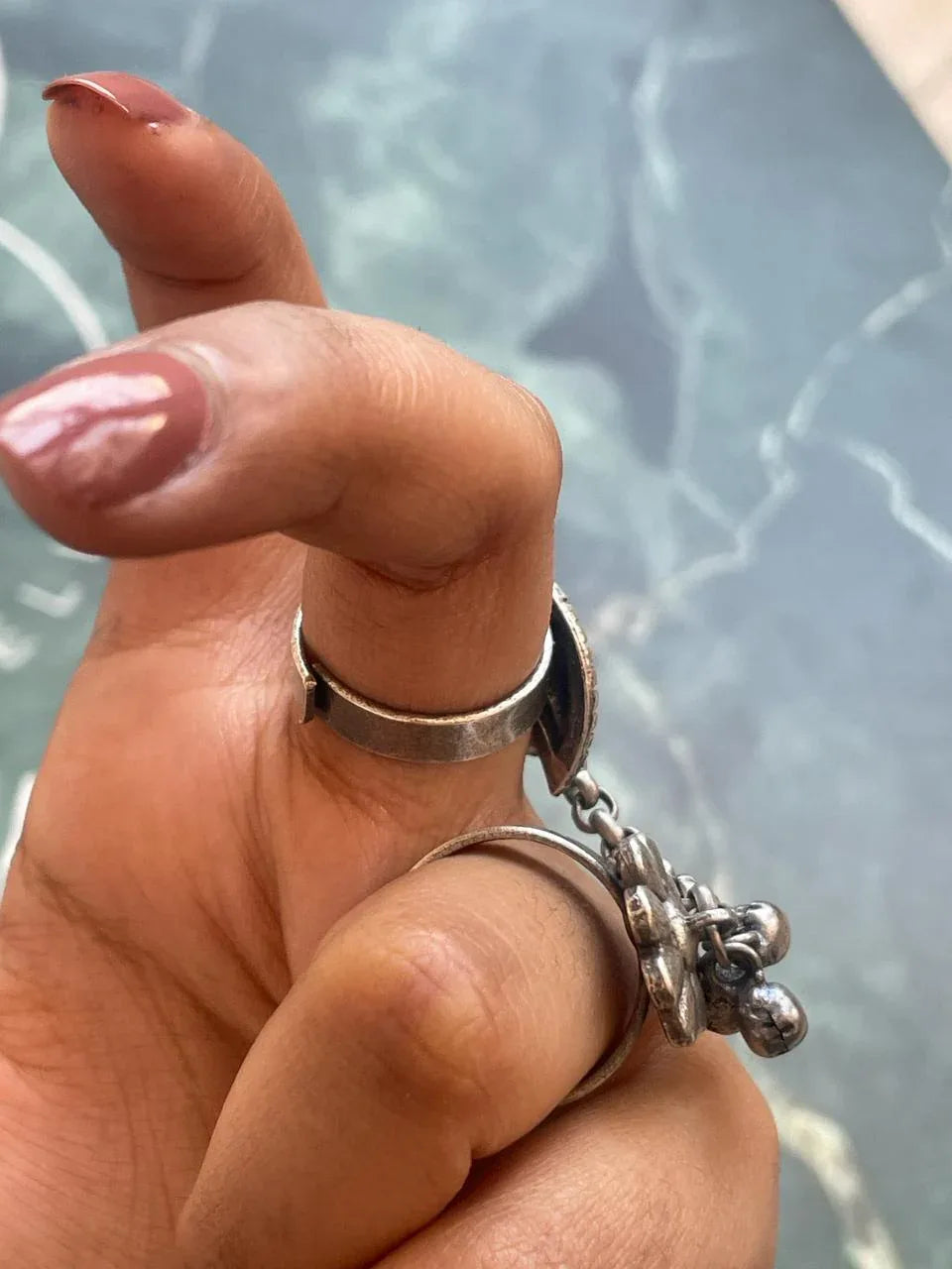 Oxidized Finger Ring