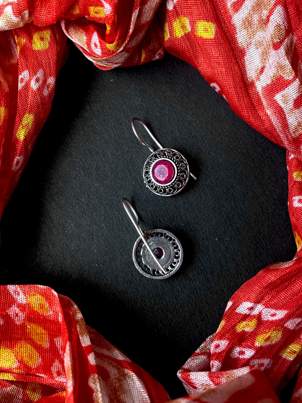 Monalisa Stone Oxidized Earring