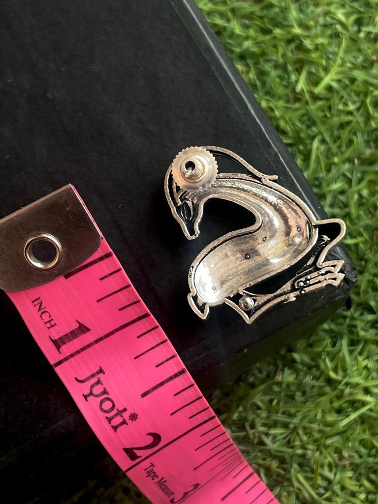 Deer shape Silver Replica Oxidized Earring