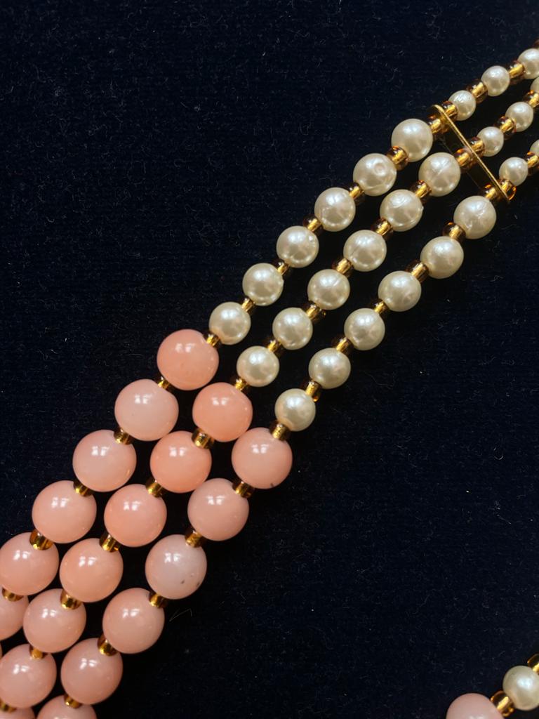 Five layed Glass beads Mala