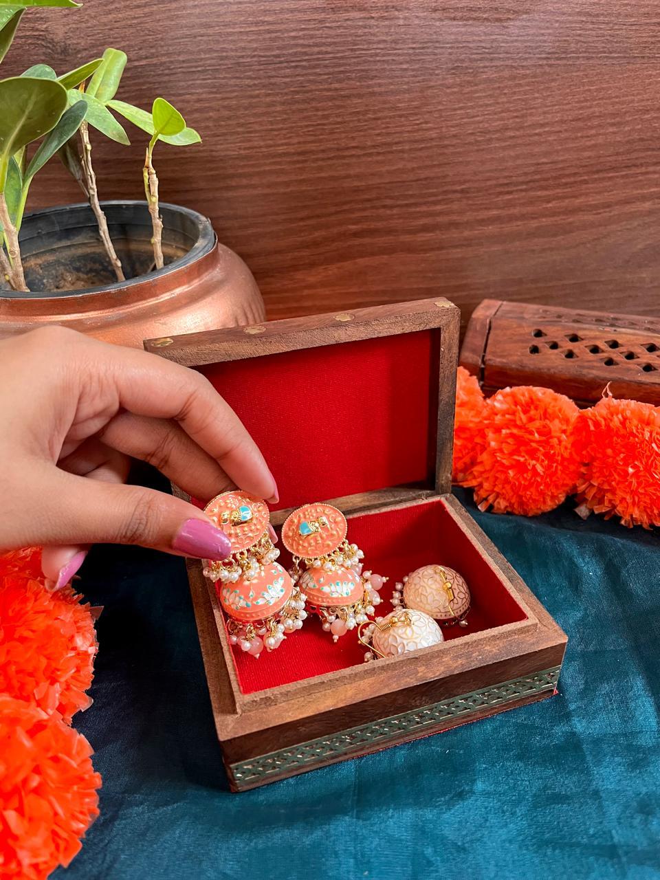 Gift Box of Meenakari Earrings