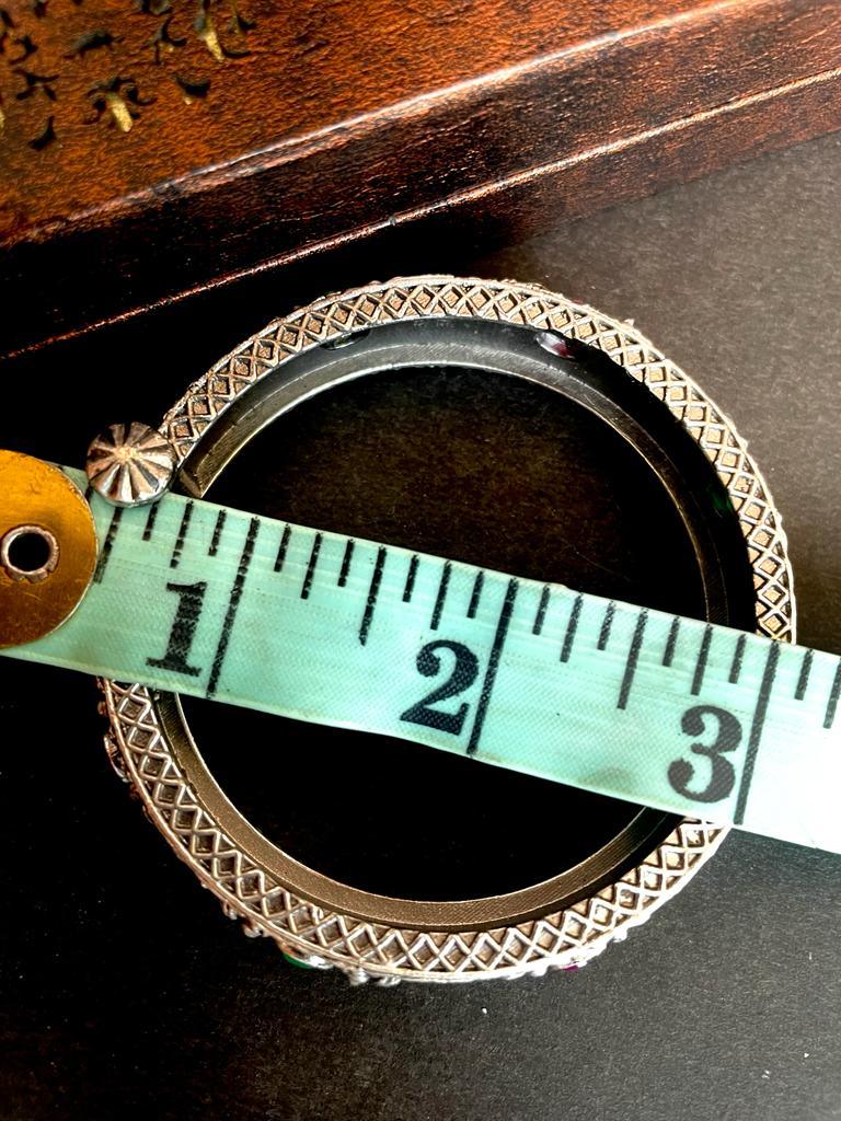 Silver Replica Oxidized Openable Kada