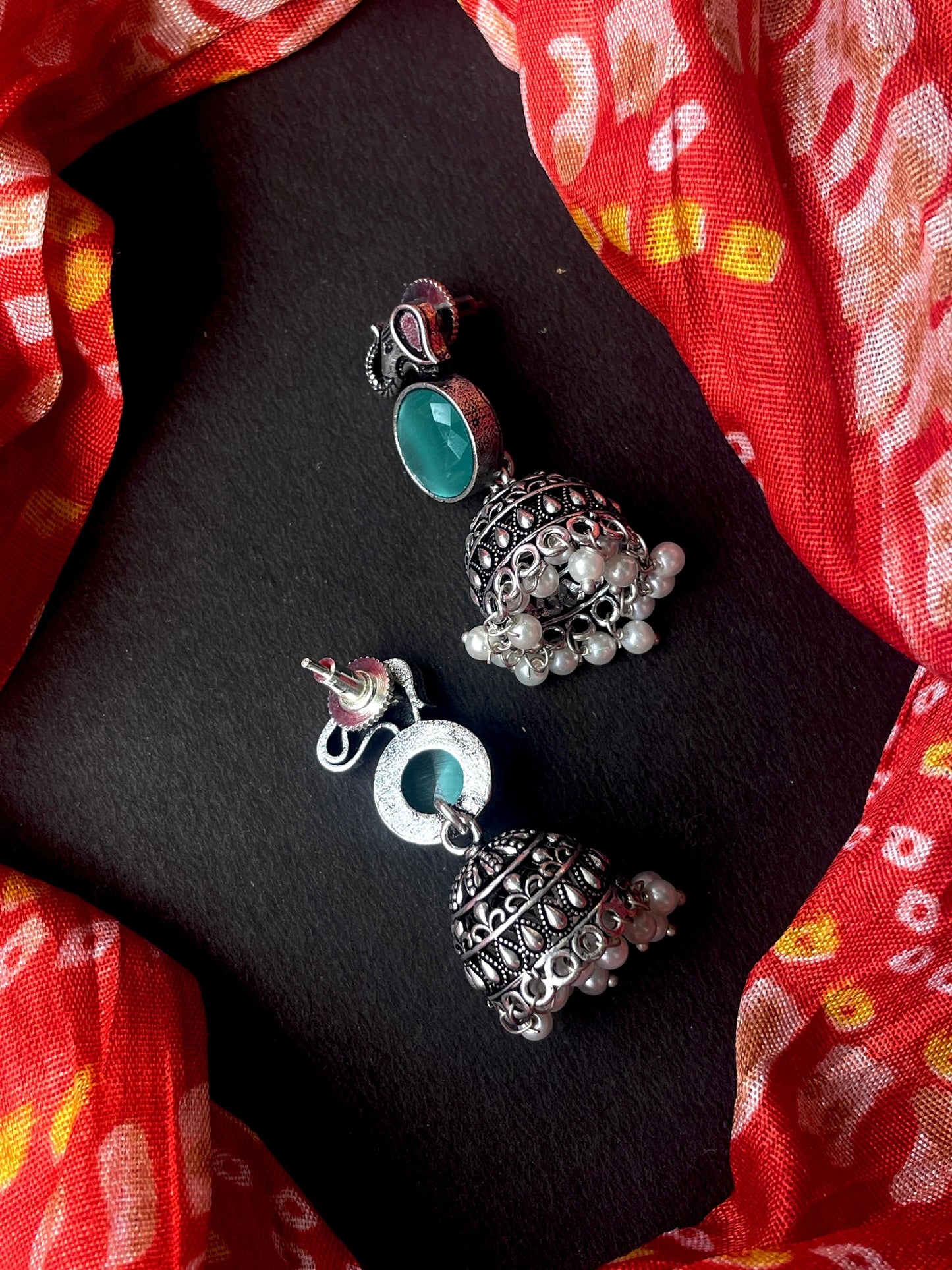 Monalisa Stone Oxidized Earring