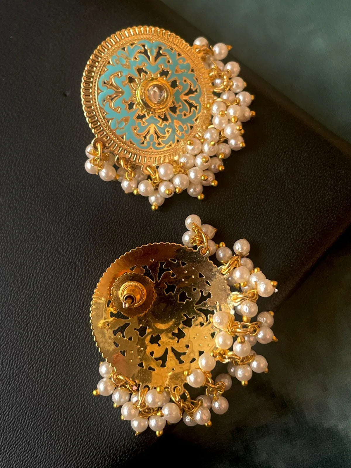 Meenakari Round Light weight Beaded Partywear Earring