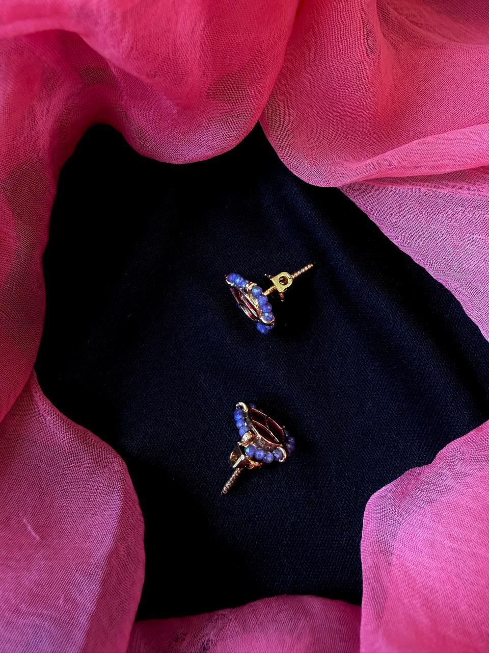 Pachi Kundan Beaded Stud Earring