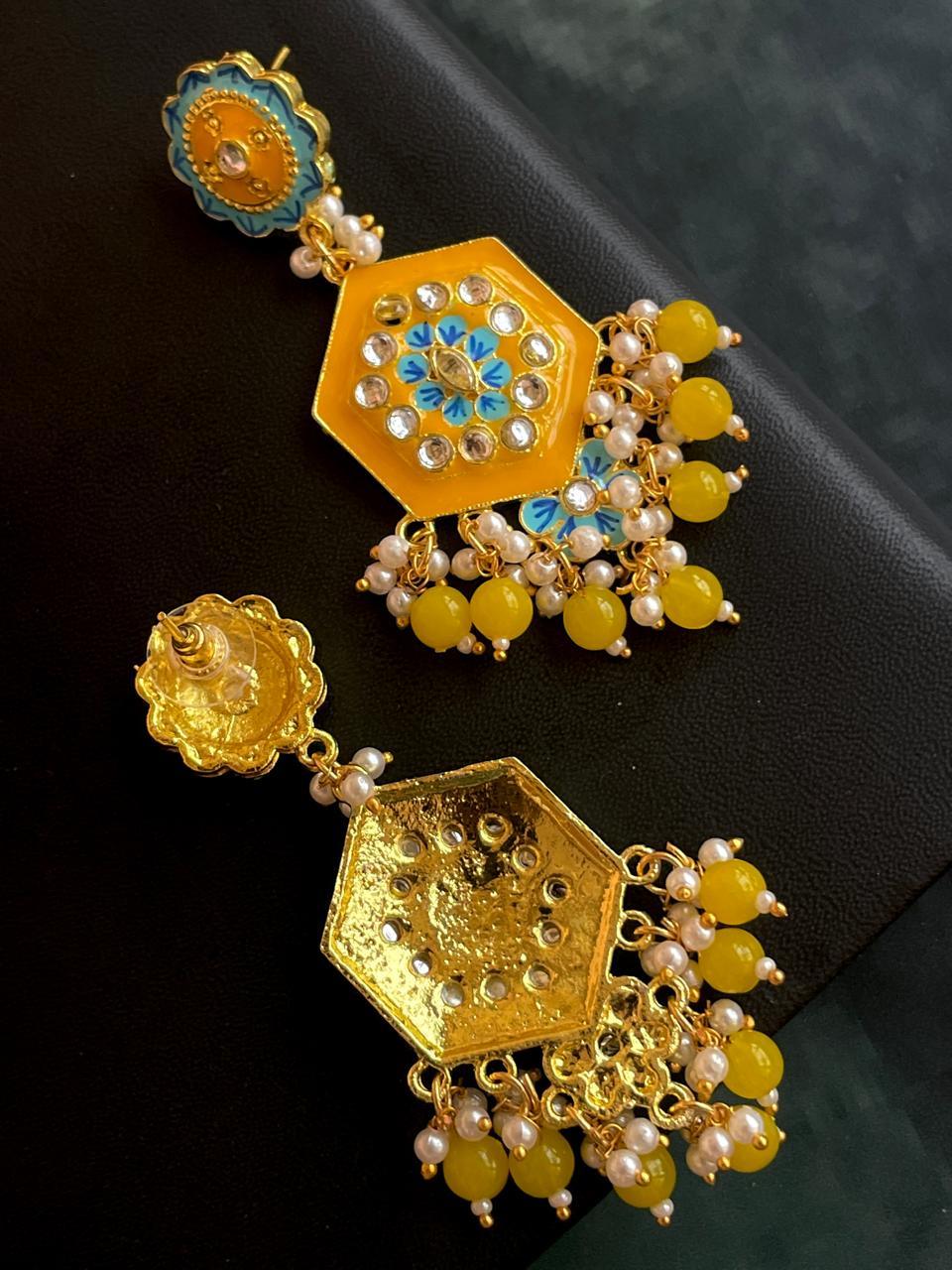 Meenakari Stone Beaded Earring