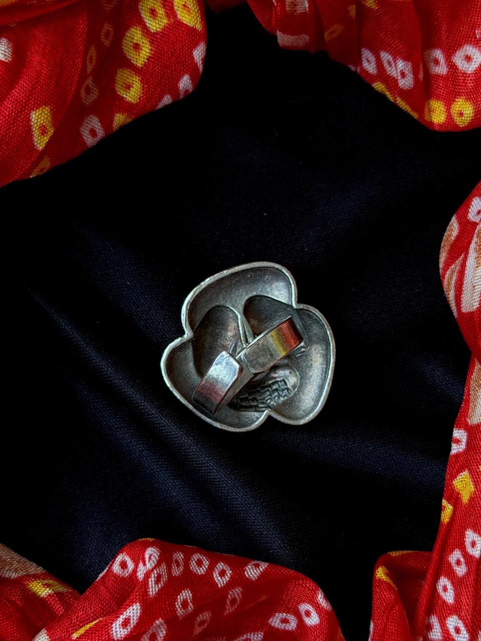 Oxidized Ganesha Partywear Ring