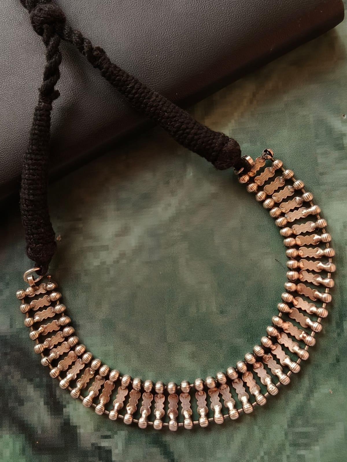 Antique Polish Oxidized Choker